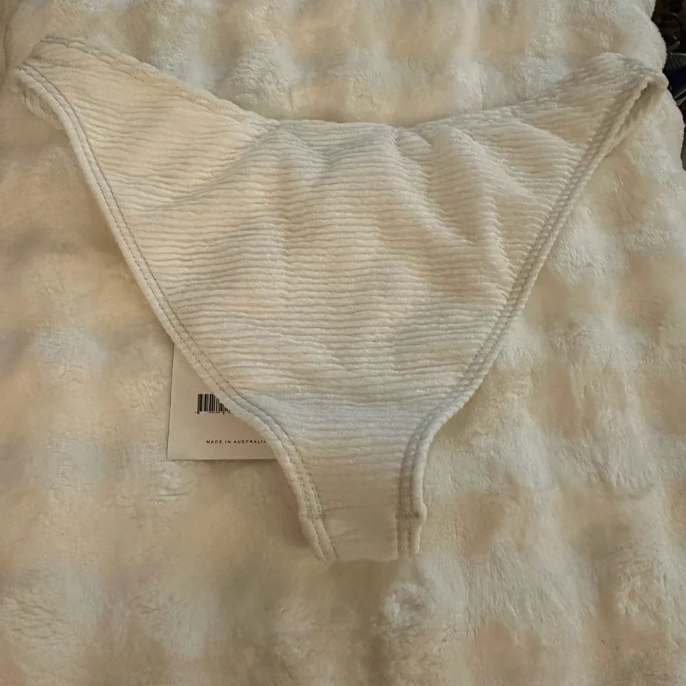 Rumer the label Rosa ribbed Bikini Bottom‎ in white